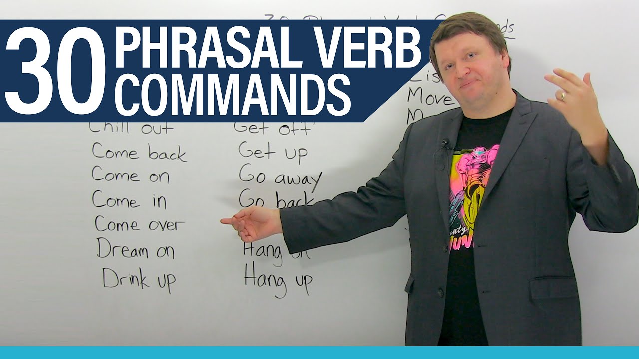 ⁣30 English Phrasal Verb Commands