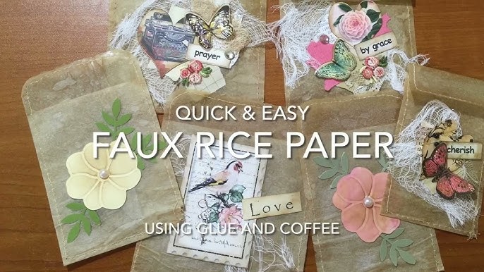 How to use rice papers in crafts - FOUR quick ideas with rice papers +  acrylic paints 