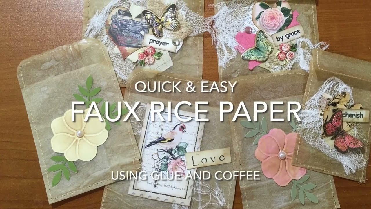 How to Make Faux Rice Paper Gift Tags - My Humble Home and Garden