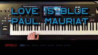 Love Is Blue (L’amour est bleu) - Paul Mauriat, Cover mit titelbezogenem Style auf Yamaha Genos chords