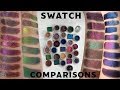 Multichrome eyeshadow swatch comparisons | Clionadh, Tammy Tanuka, Dawn Eyes, Devinah, Darling Girl