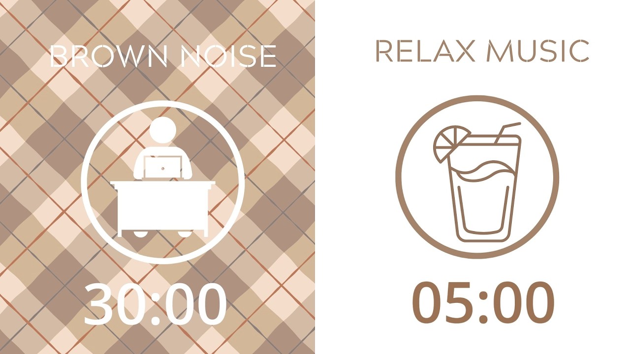30/5 Pomodoro Timer with Brown Noise 🎧 3-Hour Deep Focus Study with Me ...
