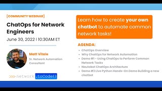 Celebrity Community Webinar: ChatOps for Network Engineers Net Worth