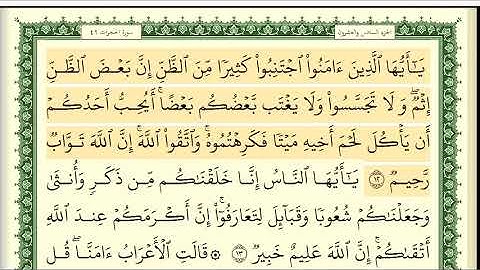 أيمن سويد سورة الحجرات كاملة مكتوبة HD