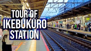 2nd Busiest Train Station in the World! IKEBUKURO STATION 池袋駅 [4K] | JAPAN WALKING TOURS