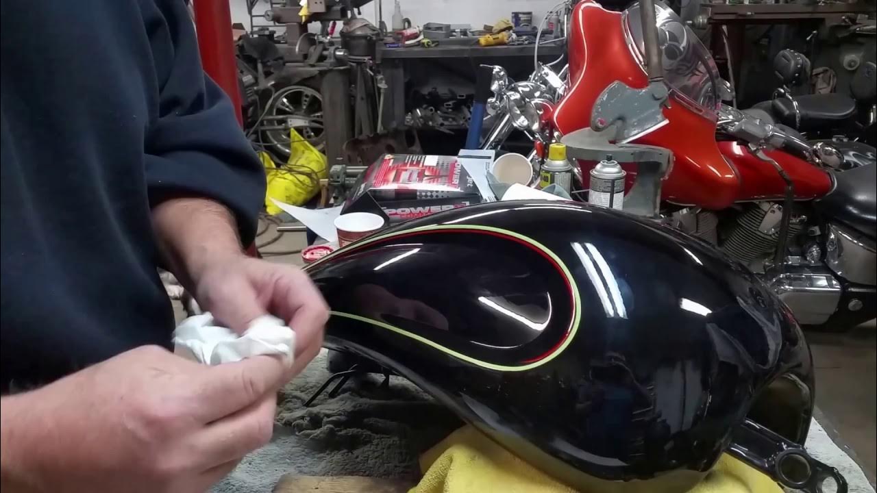 Custom pinstripe at Motorcycle Enhancements YouTube