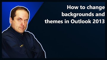 How to change backgrounds and themes in Outlook 2013