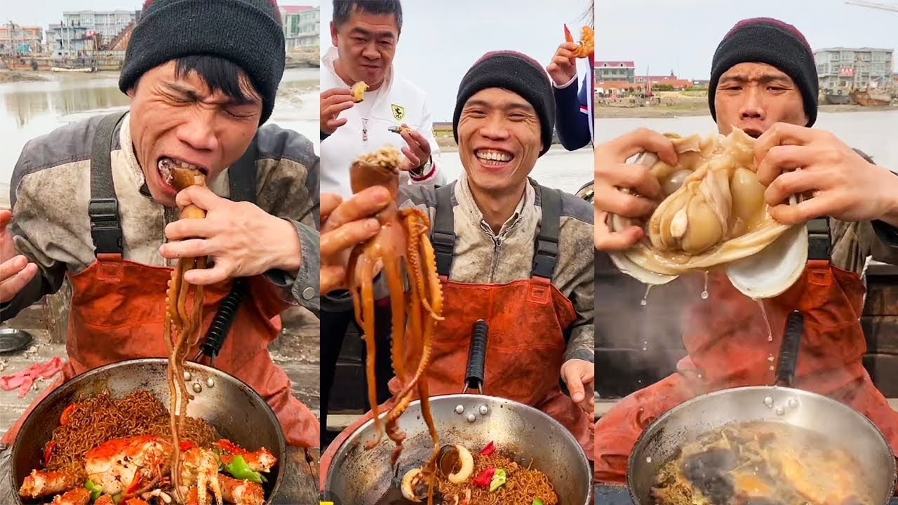 Seafood 🦀🦐 Eating - YouTube