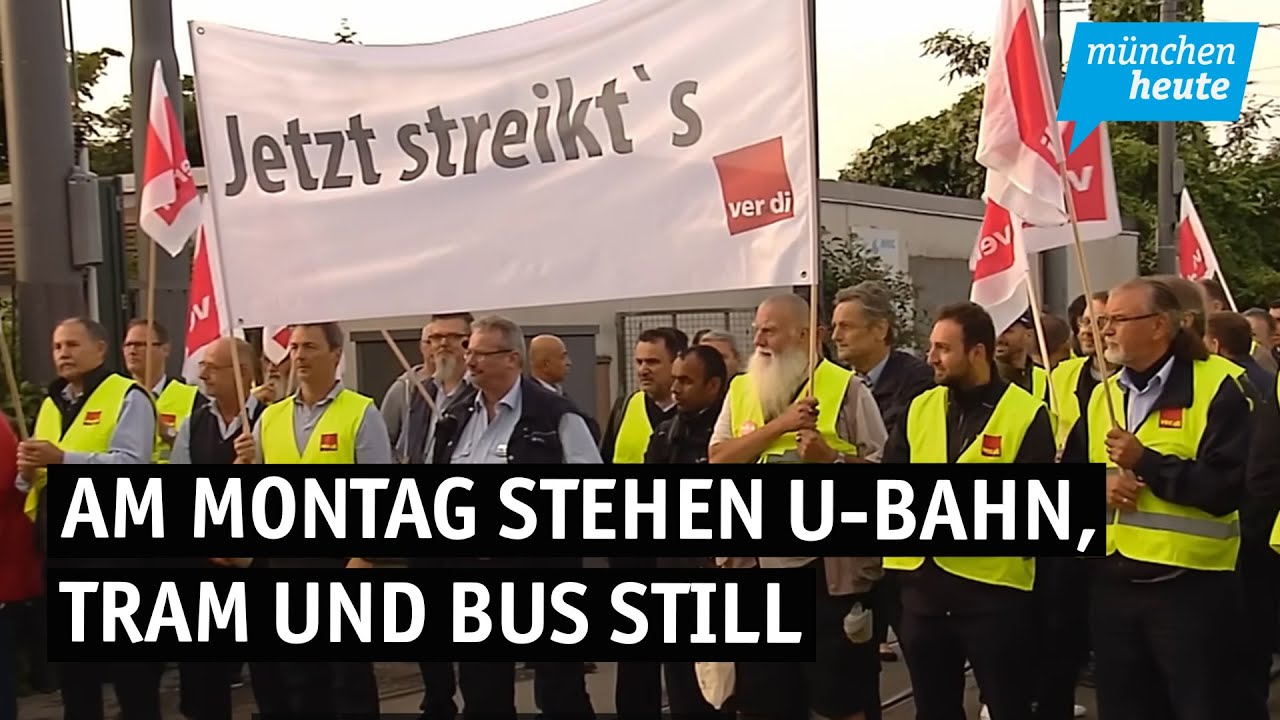 ÖPNV-Streik: Am Montag stehen U-Bahn, Tram und Bus still