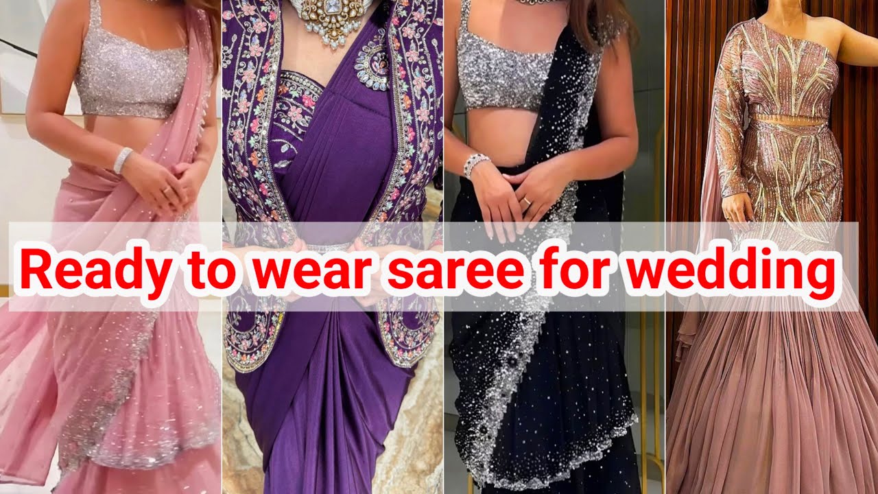 ready to wear saree for wedding l readymade saree l pre pleated saree l 1 minute saree #wedding