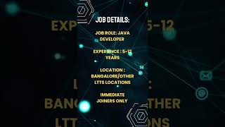 L&T Technology Services Hiring!! #hiringnow #javadeveloper #backend#graduates#experienced#mustwatch