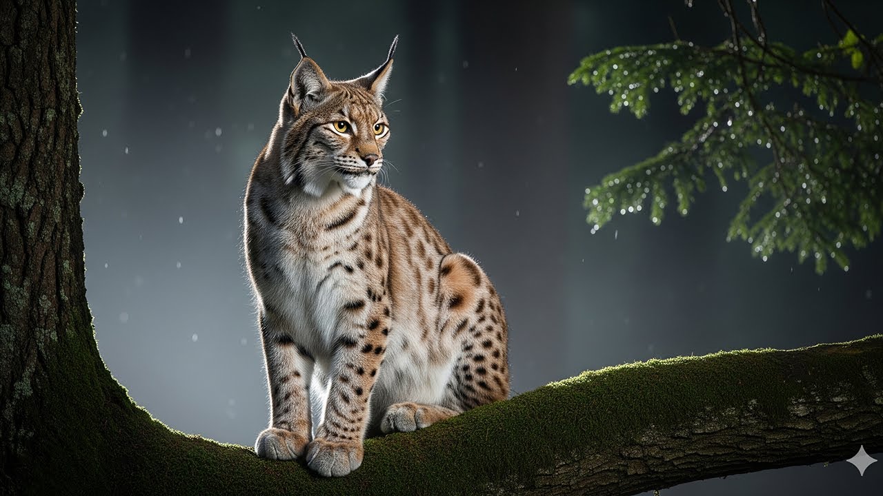 Lince mexicano (gato montés) grabado en su hábitat nocturno - YouTube