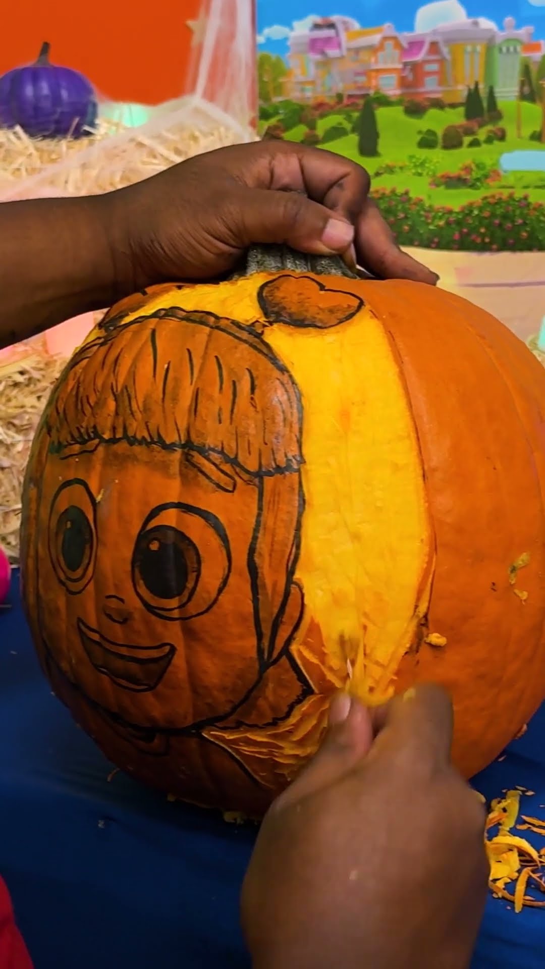 Pumpkin Carving Mila Halloween ? #morphle #halloween #shorts