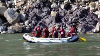 River rafters on the Ganges River, India