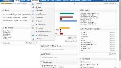 Matrix -  How to view a contacts portal