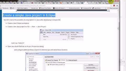 openCV2.4.4 Java Setup With Eclipse