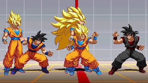 4 Goku vs Evil Goku | Ultimate Saiyan Showdown | Jump Force Mugen V6