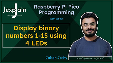 Binary numbers 1-15 using 4 LEDs on Raspberry Pi Pico