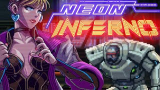 The BEST Mix of Contra & Wild Guns | Neon Inferno 1cc Arcade Mode Runs