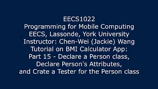 15   Declare a Person class,Declare Person's Attributes,and Crate a Tester for the Person class