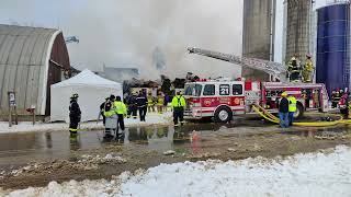 On Scene at a 2nd Alarm Barn Fire - Longswamp Twp, PA