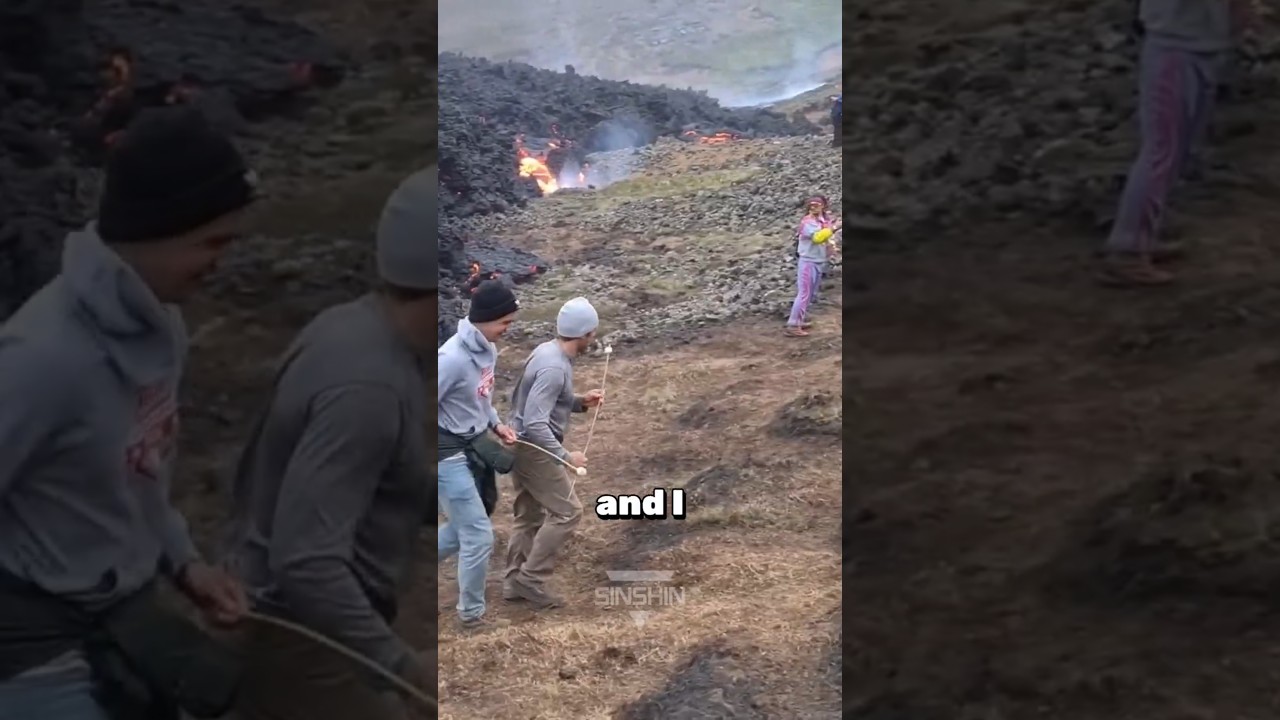 Roasting Marshmallows on Volcano Lava Was a Terrible Idea 🌋🔥#shorts #shortvideo #viral #viralvideo