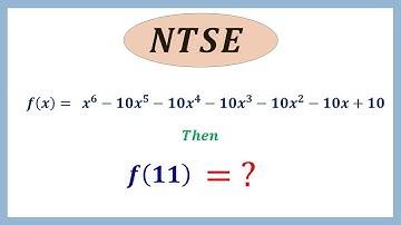 #The Value of f(11) = ? NTSE Exam Question #Olympiad Exam #Polynomials