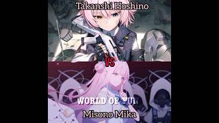 Takanashi Hoshino Vs Misono Mika bluearchiveedit comparing fyp