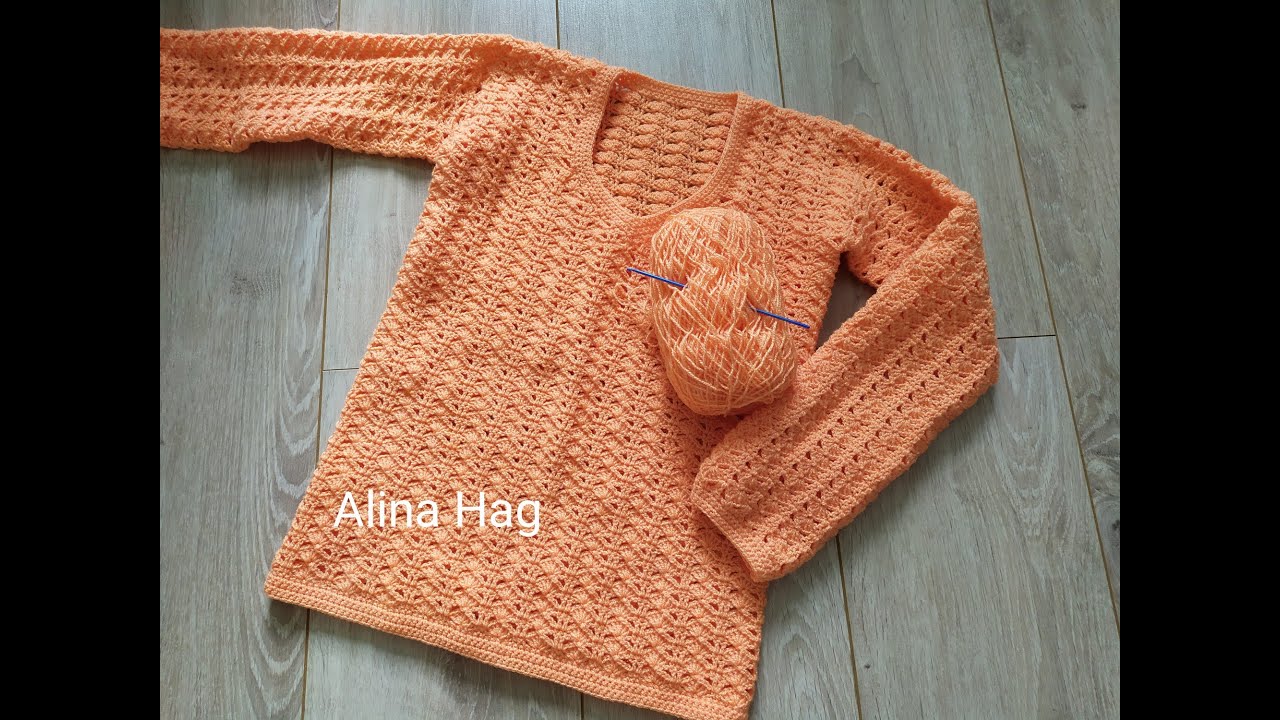 Bluzita crosetata/ easy blouse/ джемпер крючком
