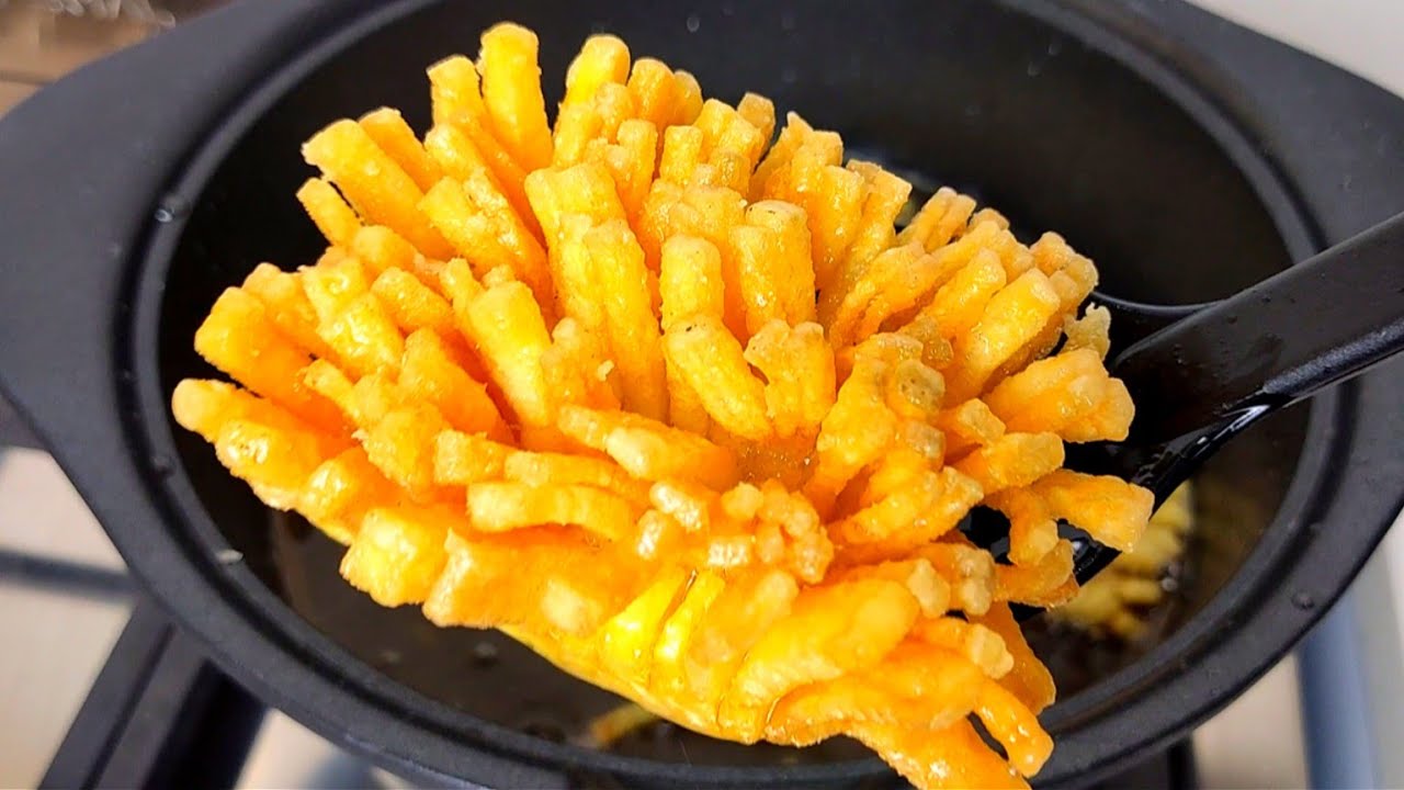 Super Crispy fried potato flowers I don't buy French fries anymore