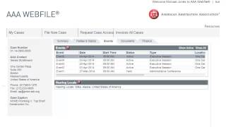 WebFile Tour: Events Tab