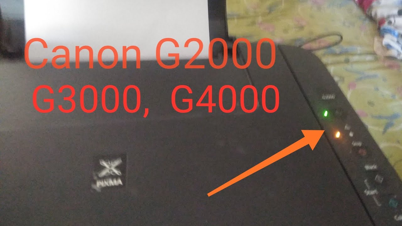 Canon g2000 3000 printer reset red light youtube