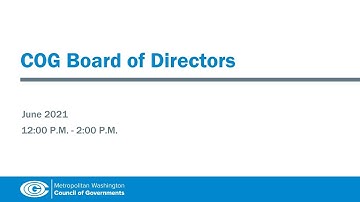 June 2021 COG Board of Directors
