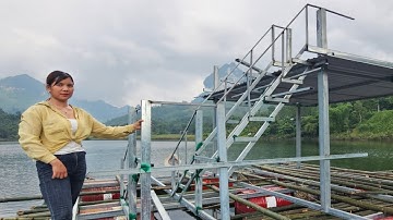 Collection of many videos of girls building floating houses on water.