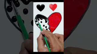 colour drop Heart ️ drawing #beautiful #art #ytshorts #viralshort #subscribe