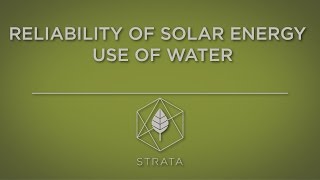 Reliability of Solar Energy — Use of Water