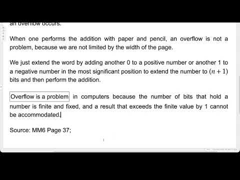 Overflow | C Program Example | Digital Logic