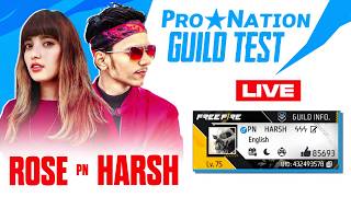 PRO NATION GUILD TEST IS ON 🤩🔥 - #PNHARSH #SHORTS #PNROSE #FREEFIRELIVE