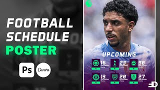 Photoshop & Canva Tutorial: Make a Football Match Poster [FREE PSD]