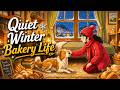 Snowy Small Town Evenings | Cozy Bakery Living & Caring for a Lost Dog | Relaxing Ghibli-Style ASMR