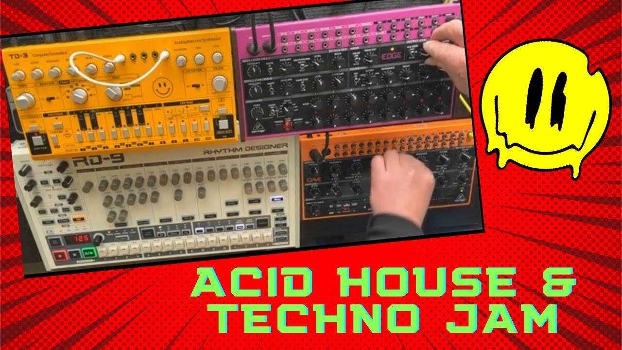 20 minute Acid House Techno Live Jam /Track BEHRINGER RD9 , Crave