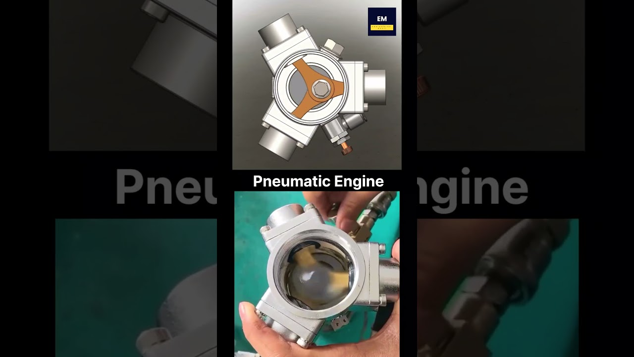 How a 3 piston pneumatic engine works 📌 