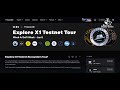 X1 Testnet Ecosystem tour | how to complete x1 testnet tour checkpoint task | clam point | glaxe, x1
