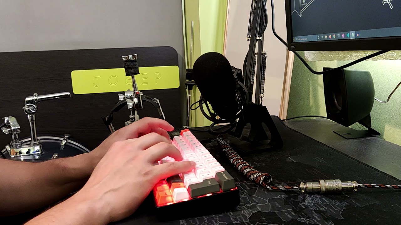 BM60 RGB ISO with Kailh Speed Copper Sound test ASMR