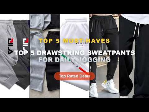 Cheap & Best Top 5 Drawstring Sweatpants For Daily Jogging Unboxing & Review - Men's heavy breathabl