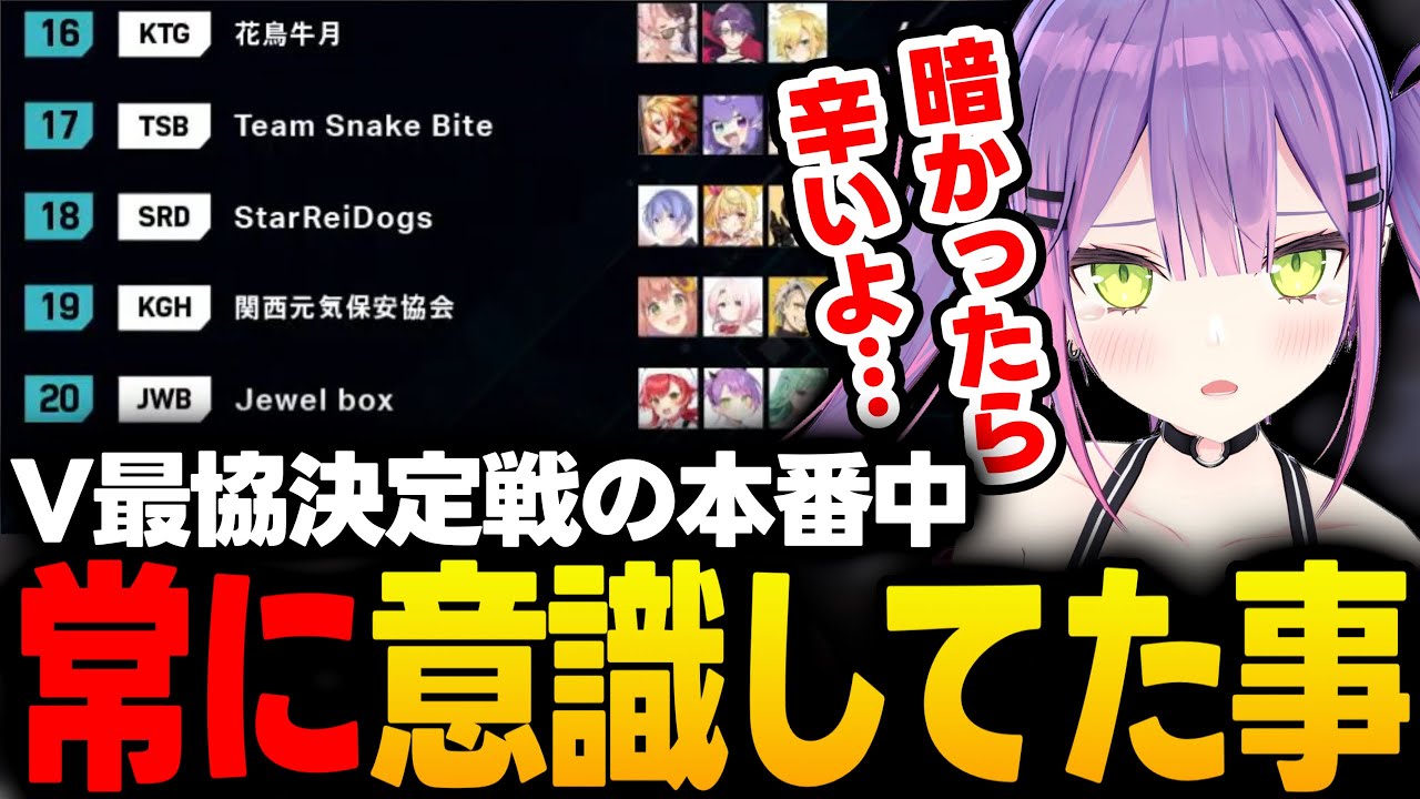 【V最協】配信者として大会の本番中に意識していたことを語るトワ様【常闇トワ/ホロライブ/切り抜き】