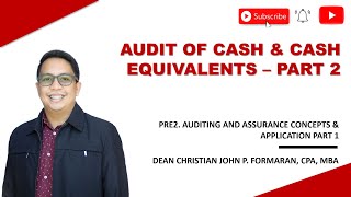 AP. Audit of Cash and Cash Equivalents Part 2 (Ref:Applied Auditing Book of  Asuncion,Ngina & Escala