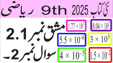 9th Class Math |  Ex. 2.1  Q2 (complete ) Easy Solution in Urdu