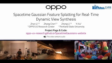 [CVPR 2024] Spacetime Gaussian Feature Splatting for Real-Time Dynamic View Synthesis