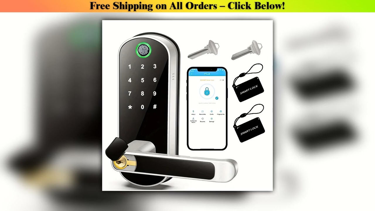Smart Fingerprint Door Lock App Remote Control Keyless WIFI Digital Touchscreen Lock NFC IP67 Water